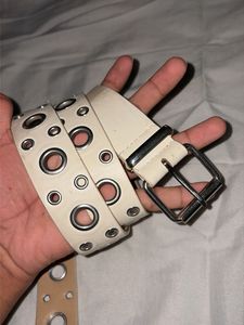 White Eyelet Belt