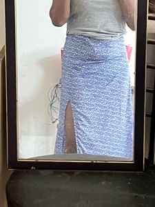 Blue Floral Print Maxi Dress