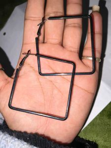 Geometric Triangle Hoop Earrings