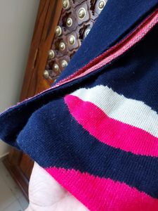 Kashmiri Highly Warm Woolen Blue Pink STOLE