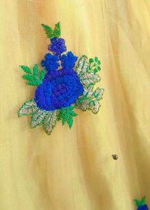 Yellow Embroidered Frock for Girls