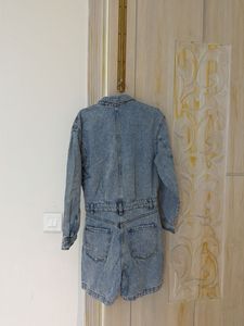 Denim Jumpsuit Shorts