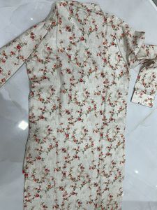 Floral Print Cotton Kurta