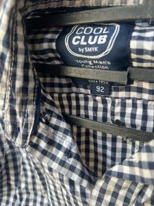 Black And White Kids Checks Shirt Cool Club