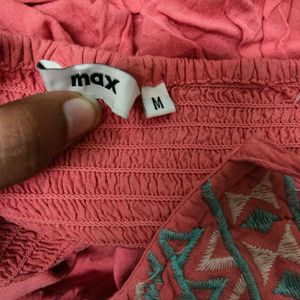 MAX Pink Embellished Midi Dress