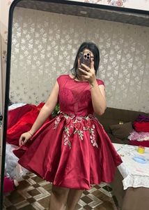 Stunning Red Embroidered Party Dress❤️🦋🎀