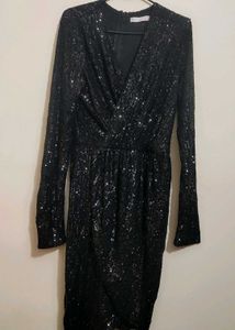 Black⚫Sparkling Sequin Party Dress 36 Bust
