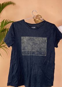 Black Graphic Print T-Shirt
