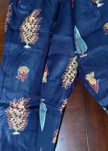 Elegant Blue Printed Kurta Set