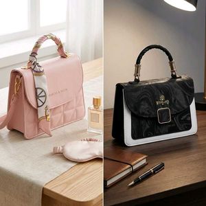 Chic Pink & Stylish Black Handbags combo