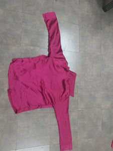 Elegant rose satin shirt