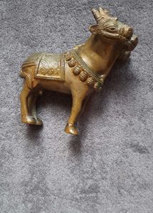 Vintage Brass Cow Figurine - Teenmukhi Lucky