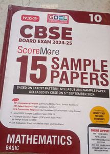 15 sample papers CBSE for mathematics basic class