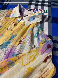Floral Print Button-Up Shirt