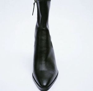 Zara leather ankle boots