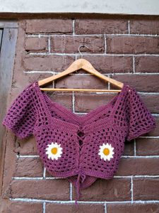 Crochet Daisy Crop Top