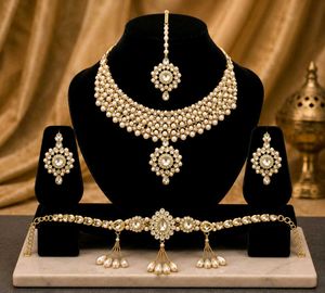 Elegant Pearl & Crystal Bridal Jewelry Set