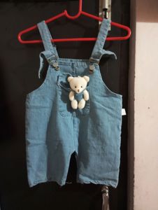 Boys Dungaree With Teddy Toy