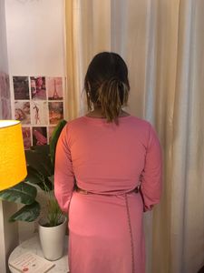 Chic Pink Long Sleeve Dress