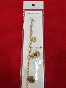 Gold Chain Bracelet with Charms
