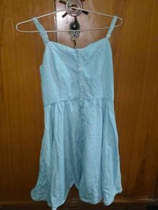 Light Blue Button-Down Summer Dress