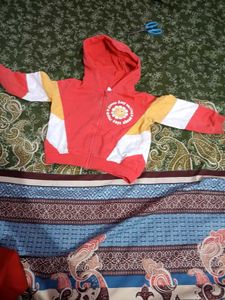 Kids Red Zip-Up Hoodie