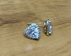 Artificial Diamond Heart Shaped Anti Tarnish Studs