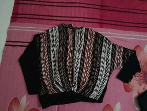 Stylish Black top with Unique neck design