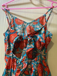 Floral Backless Dress