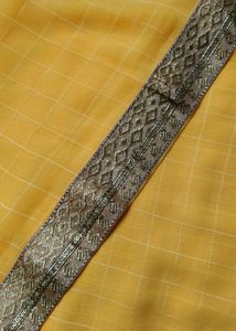 Vibrant Yellow Embroidered Saree