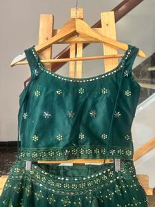 Emerald Green Embellished Lehenga Choli