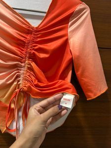 Chic Ruched Ombre Top