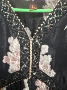 Elegant Black Floral Kurta set