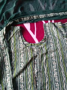 green kurta set