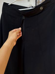 Classic Black Straight Leg Wide Pants