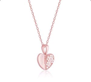 Rose Gold Heart Pendant+ chain