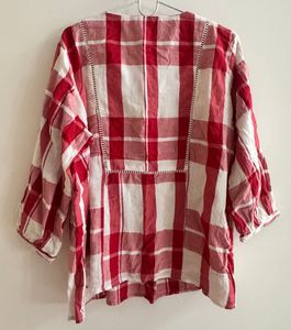 AND - Red &amp; White Checkered Tunic Top