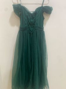Elegant Off-Shoulder Tulle Evening Dress