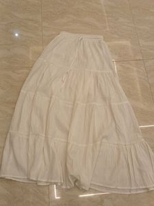 White Tiered Maxi Skirt