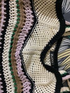 Crocheted Striped Tank Top