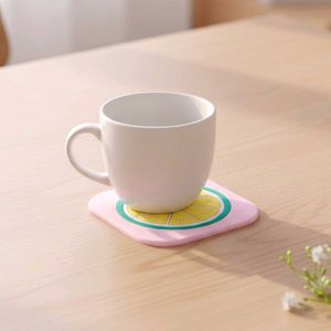 Cute Lemon Slice Coaster ( Pack Of 6 )