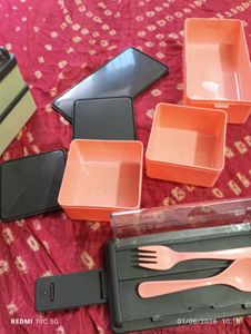 Stackable Lunch Box with Cutlery