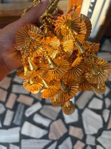 Gold Mirror Tassel Charms