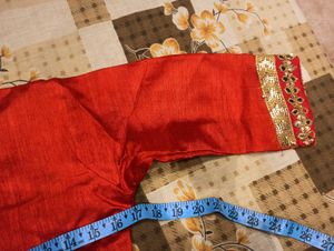 Red &amp; Gold Embellished Lehenga Set