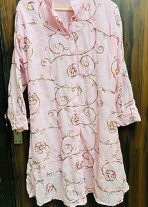 Pink embroidery Kurta
