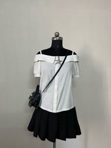Chic Off-Shoulder White Blouse