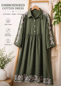 Embroidered Cotton Dress