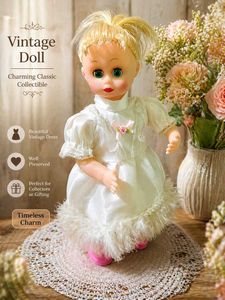 Vintage Doll with White Dress