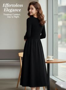 Elegant Black Midi Dress