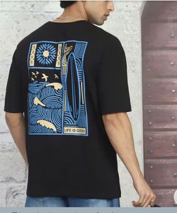 Shein Black Graphic T-Shirt